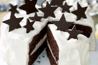 White Chocolate Truffle and Chocolate Fudge Layer Cake ... image