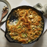 Creamy Mushroom, Chicken & Asparagus Bake Recipe | EatingWell image