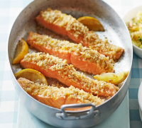 Lemon & black pepper crusted salmon recipe | BBC Good Food image