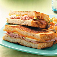 Ham & Apple Grilled Cheese Sandwiches Recipe: How to Make It image