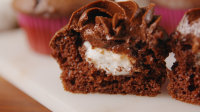 Best Marshmallow Stuffed Cupcakes Recipe - How to Make ... image