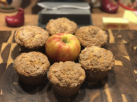 Jumbo Fluffy Walnut Apple Muffins Recipe | Allrecipes image