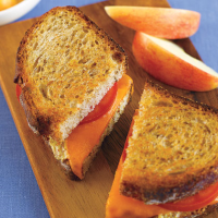 Grilled Cheese and Tomato on Rye Recipe | MyRecipes image