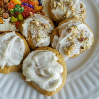 Pumpkin Cookies with Cream Cheese Frosting (The World's ... image