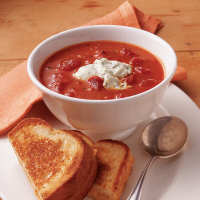 Chunky Tomato Basil Soup Recipe | Land O’Lakes image