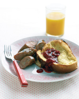 Baked French Toast with Raspberry Sauce Recipe | Martha ... image