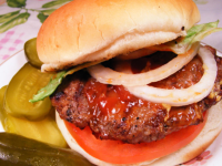 Owens Sausage and Ground Beef Backyard Burgers Recipe ... image