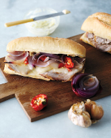 Roast Pork Sandwiches with Garlic Mayo Recipe | Martha Stewart image