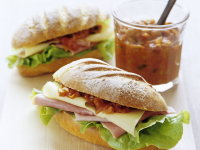 Ham, Cheese and Tomato Relish Sandwiches recipe | Eat ... image