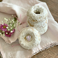 Powdered Sugar Donuts - The perfect cake donut! image