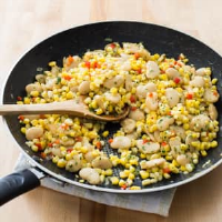 Succotash with Butter Beans, Corn, and Red Pepper ... image
