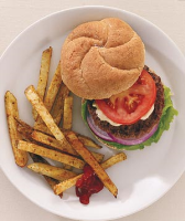 California Burgers With Spicy Oven Fries Recipe | Real Simple image