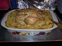 Baked Chicken & Plain Dressing | Just A Pinch Recipes image