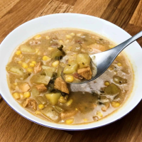Green Chile Chicken Corn Chowder - Comfortable Food image