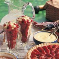 Raspberries with Sour Cream Custard Recipe: How to Make It image