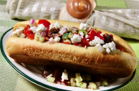 Greek-Inspired Grilled Turkey Sausage Brats | Allrecipes image