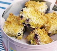 Blueberry lemon cake with coconut crumble topping recipe ... image