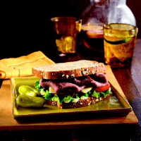 Hearty Roast Beef Sandwich with Provolone Recipe | MyRecipes image