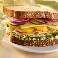 Garden Chicken Deli Sandwich Recipe | MyRecipes image