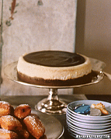 Vanilla Cheesecake with Chocolate Glaze Recipe | Martha ... image