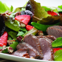 Duck & Strawberry Salad with Rhubarb Dressing Recipe ... image