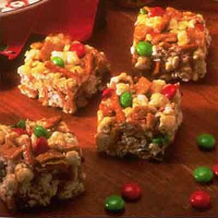 Chewy Caramel Candy Popcorn Squares Recipe | Land O’Lakes image