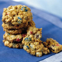 Chewy Red, White, and Blue Cookies Recipe | MyRecipes image
