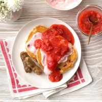 Strawberry Cheesecake Pancakes Recipe: How to Make It image