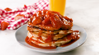 Best Strawberry Cheesecake Pancakes Recipe - How to Make ... image