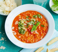 Tomato soup with pasta recipe | BBC Good Food image