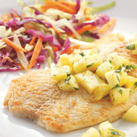 Fish Fillets with Pineapple-Jalapeno Salsa Recipe | EatingWell image