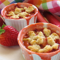 Rhubarb, Strawberry, and Blueberry Cobblerette Recipe ... image