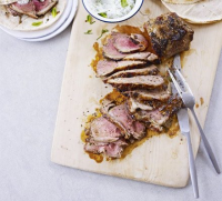 Barbecued Greek lamb with tzatziki recipe | BBC Good Food image