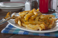 Baked Cheddar Fries | MrFood.com image
