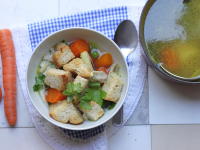 Turkey and Dressing Soup (Use up Those Leftovers Soup ... image
