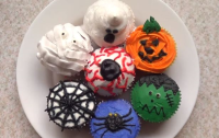 Halloween Cupcakes with Peanut Butter Eyes Recipe ... image