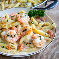 Garlic Shrimp Pasta Bake Recipe | Allrecipes image