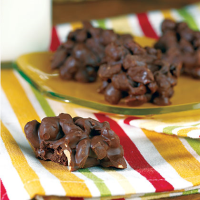 Triple Chocolate-Covered Peanut Clusters Recipe | MyRecipes image