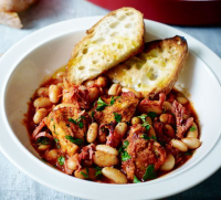 Smoky pork & Boston beans one-pot recipe | BBC Good Food image