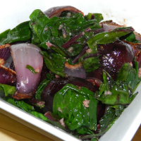 Oven-Roasted Beets with Wilted Spinach | Allrecipes image