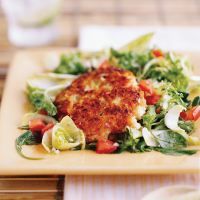 Crab Cakes with Spring Green Salad and Lime Dressing ... image