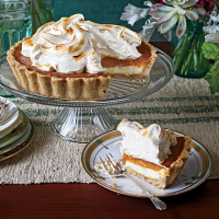 Pumpkin Cheesecake Tart with Honey Swiss Meringue Recipe ... image