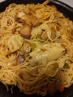 Angel hair pasta with pork belly and dumplings | Just A ... image