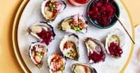 Oysters with cucumber dressing recipe and cabbage ginger ... image