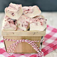 White Chocolate Raspberry Swirl Fudge Recipe - Food Fanatic image