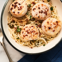 Scallop Scampi with Pasta Recipe | EatingWell image