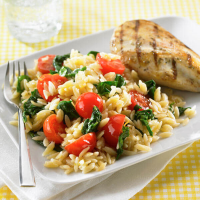 Creamy Orzo With Spinach Recipe | Land O’Lakes image