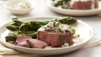 Filet Mignon with Creamy Blue Cheese Sauce (Cooking for 2 ... image