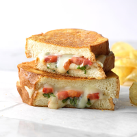 Basil-Tomato Grilled Cheese Recipe: How to Make It image