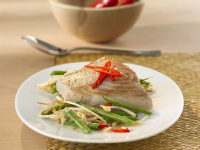 Tuna Steaks with Bean Sprouts, Pepperoncino and Beans ... image